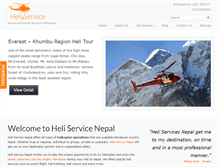 Tablet Screenshot of heliservicenepal.com